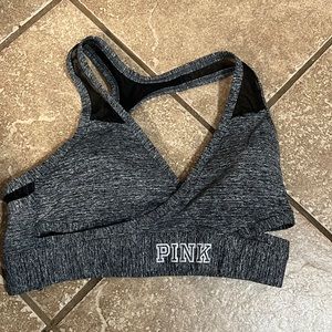 Pink sports bra